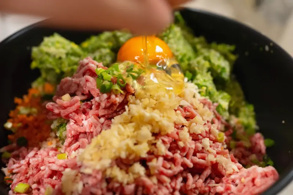 Dog owner preparing dog food kitchen