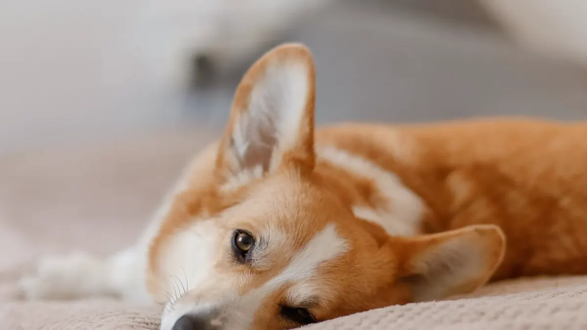 Dog sleeping cozy home